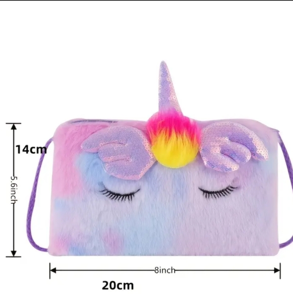 Sequins soft plush tie dye unicorn girls - Picture 8 of 8